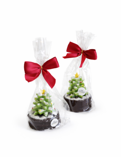 Nougat Taler mit Marzipan Tannenbaum